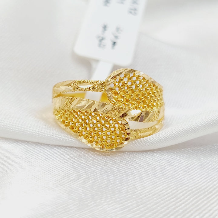 Deluxe Ring Made Of 21K Yellow Gold by Saeed Jewelry-28392