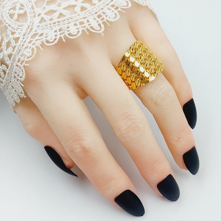 Deluxe Ring  Made Of 21K Yellow Gold by Saeed Jewelry-28784