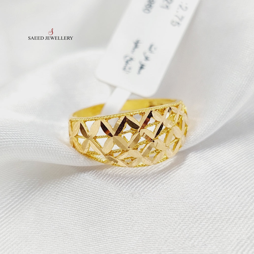 Deluxe Ring  Made Of 21K Yellow Gold by Saeed Jewelry-29145