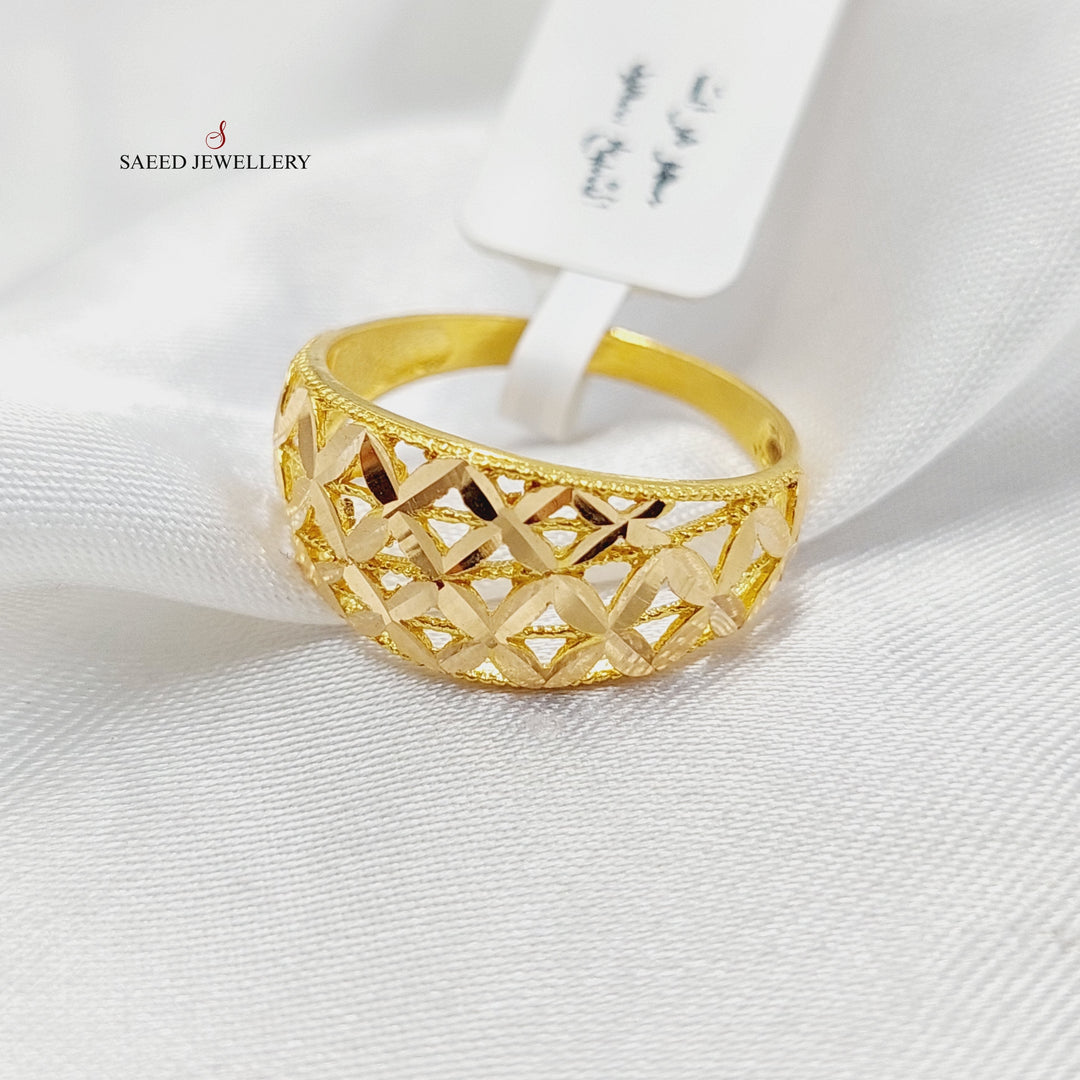 Deluxe Ring  Made Of 21K Yellow Gold by Saeed Jewelry-29145