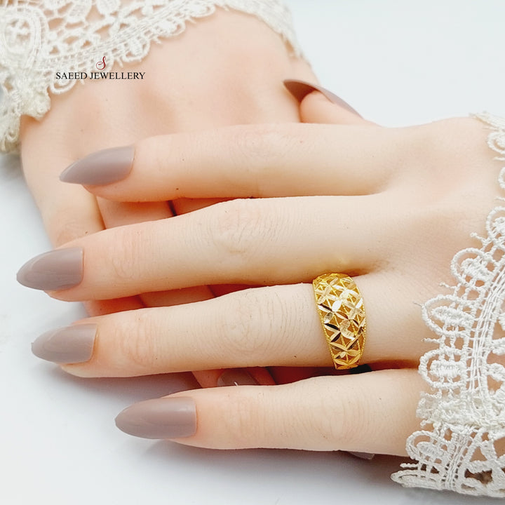 Deluxe Ring  Made Of 21K Yellow Gold by Saeed Jewelry-29145
