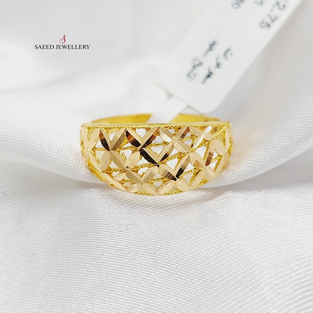 Deluxe Ring  Made Of 21K Yellow Gold by Saeed Jewelry-29145