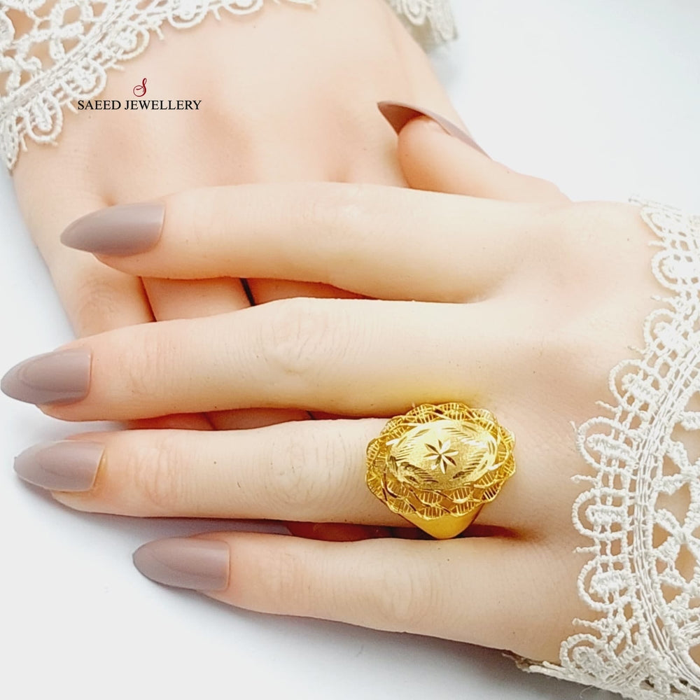 Deluxe Ring  Made Of 21K Yellow Gold by Saeed Jewelry-29318