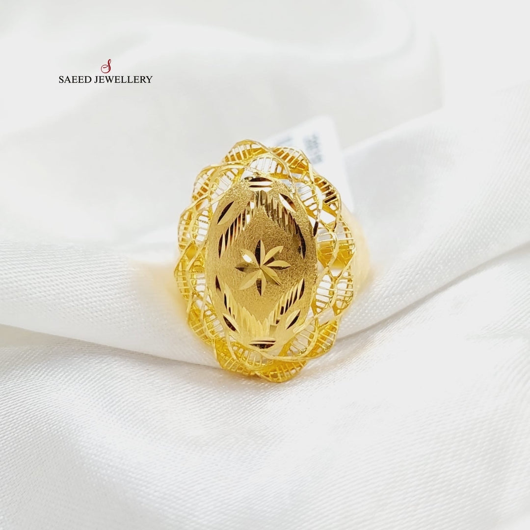 Deluxe Ring  Made Of 21K Yellow Gold by Saeed Jewelry-29318