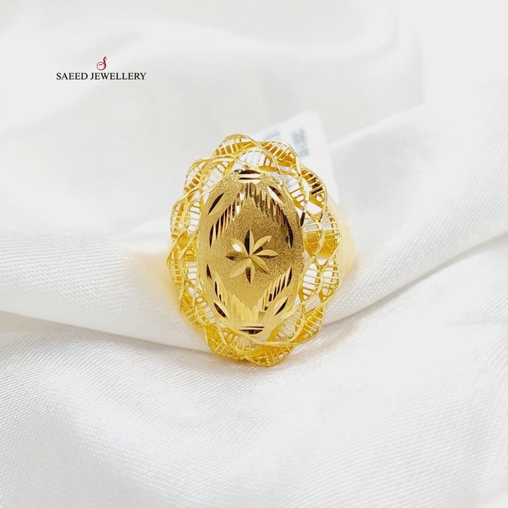 Deluxe Ring  Made Of 21K Yellow Gold by Saeed Jewelry-29318