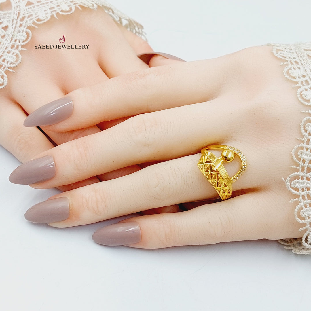 Deluxe Ring  Made of 21K Yellow Gold by Saeed Jewelry-31016