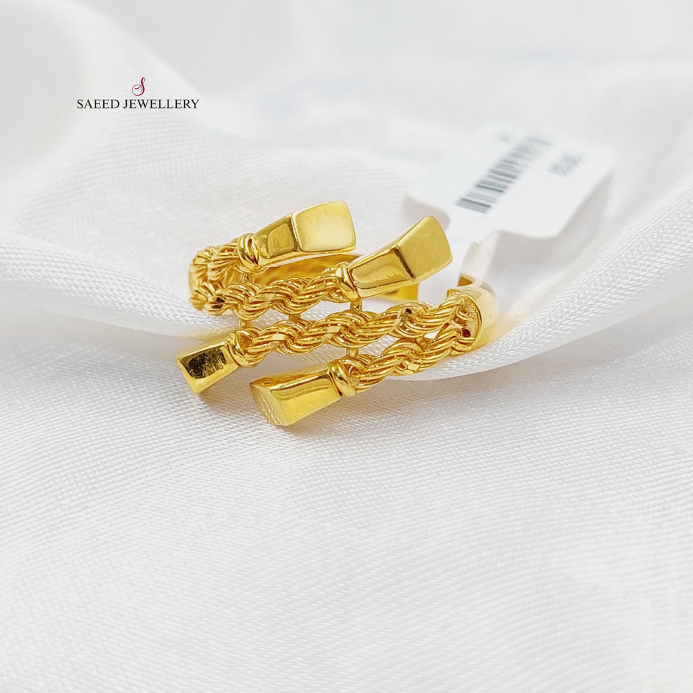 Deluxe Rope Ring  Made Of 21K Yellow Gold by Saeed Jewelry-30139