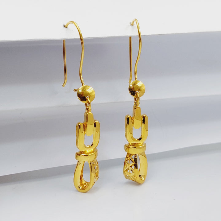 Deluxe Shankle Earrings  Made of 21K Yellow Gold by Saeed Jewelry-31093