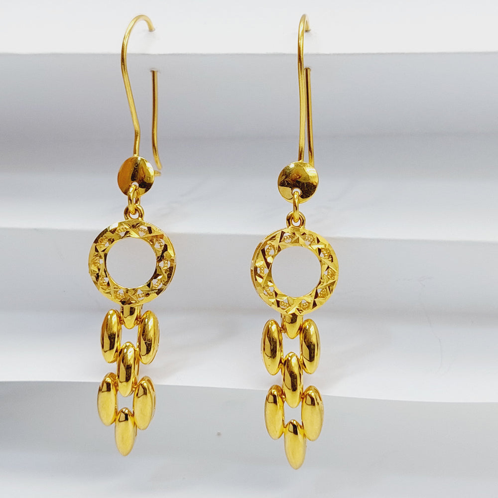 Deluxe Shankle Earrings  Made of 21K Yellow Gold by Saeed Jewelry-31095