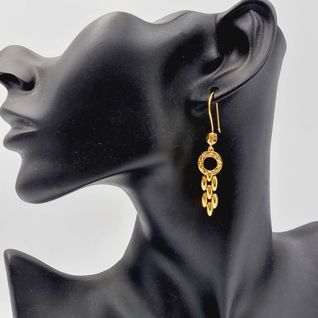 Deluxe Shankle Earrings  Made of 21K Yellow Gold by Saeed Jewelry-31095