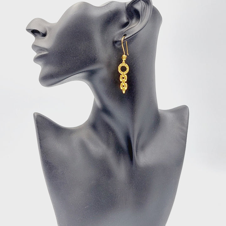 Deluxe Shankle Earrings  Made of 21K Yellow Gold by Saeed Jewelry-31095