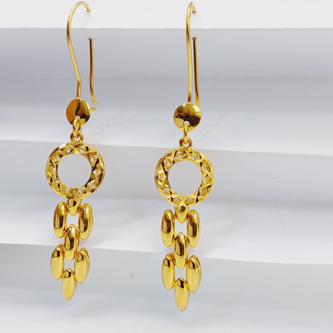 Deluxe Shankle Earrings  Made of 21K Yellow Gold by Saeed Jewelry-31095