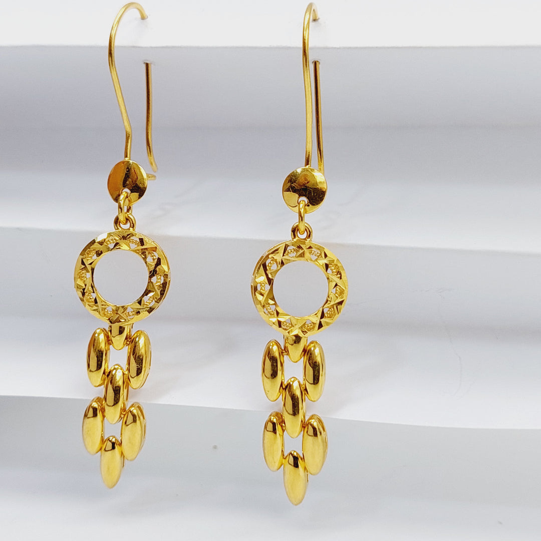 Deluxe Shankle Earrings  Made of 21K Yellow Gold by Saeed Jewelry-31096