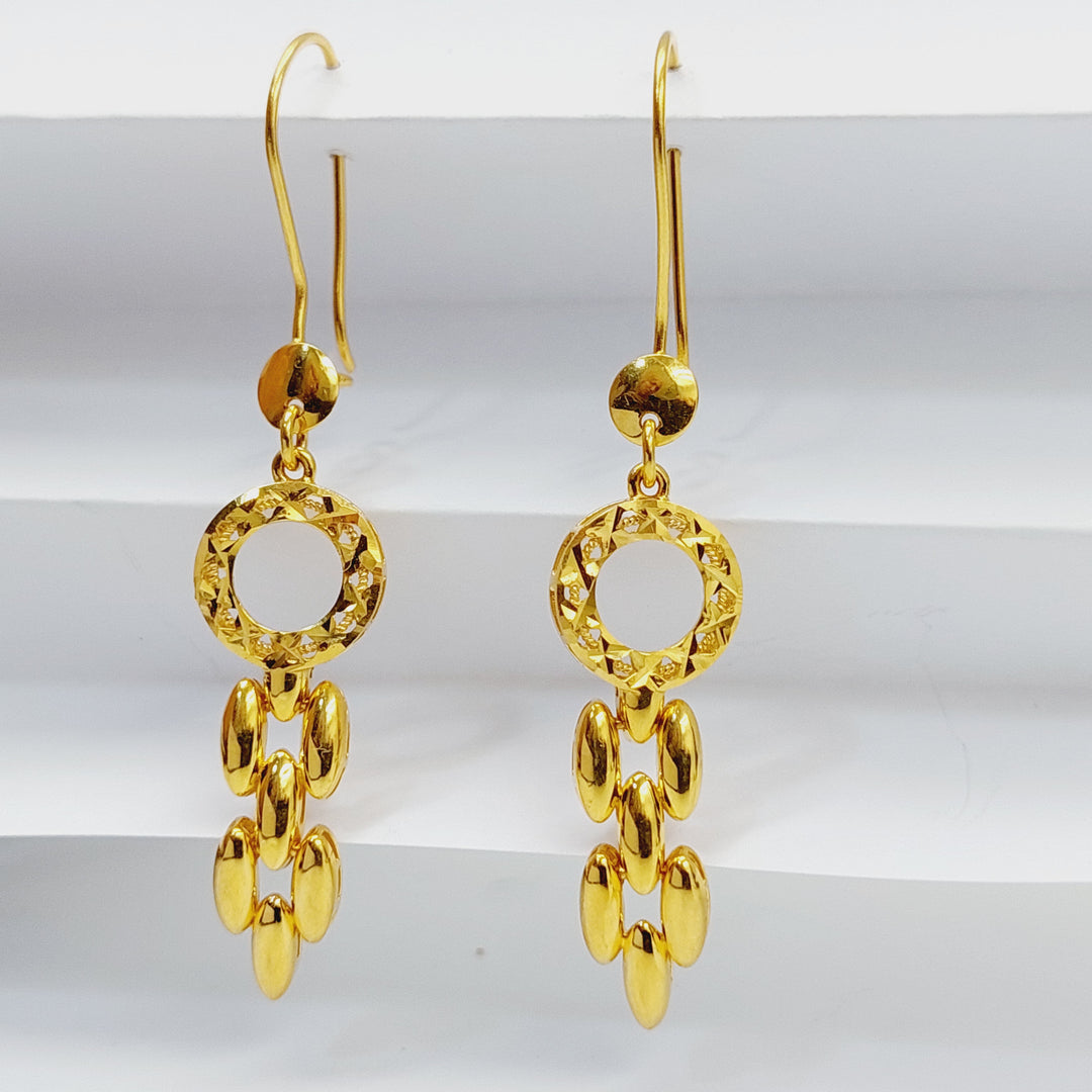 Deluxe Shankle Earrings  Made of 21K Yellow Gold by Saeed Jewelry-31096