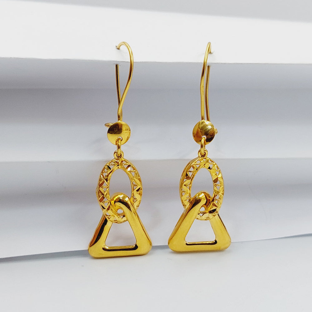 Deluxe Shankle Earrings  Made of 21K Yellow Gold by Saeed Jewelry-31097