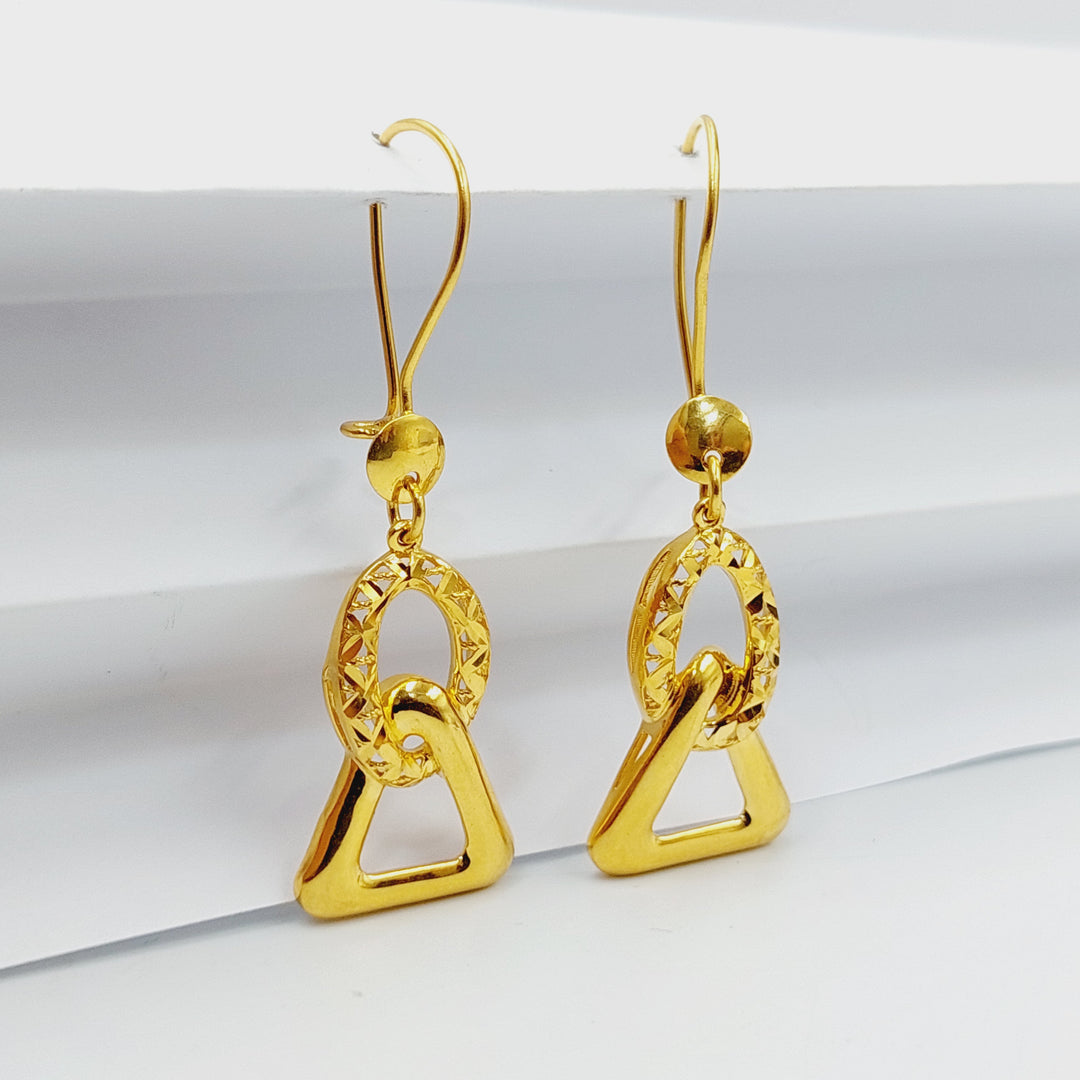 Deluxe Shankle Earrings  Made of 21K Yellow Gold by Saeed Jewelry-31097