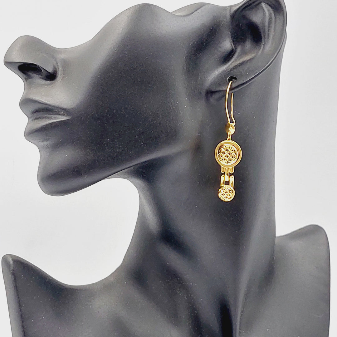 Deluxe Shankle Earrings  Made of 21K Yellow Gold by Saeed Jewelry-31098