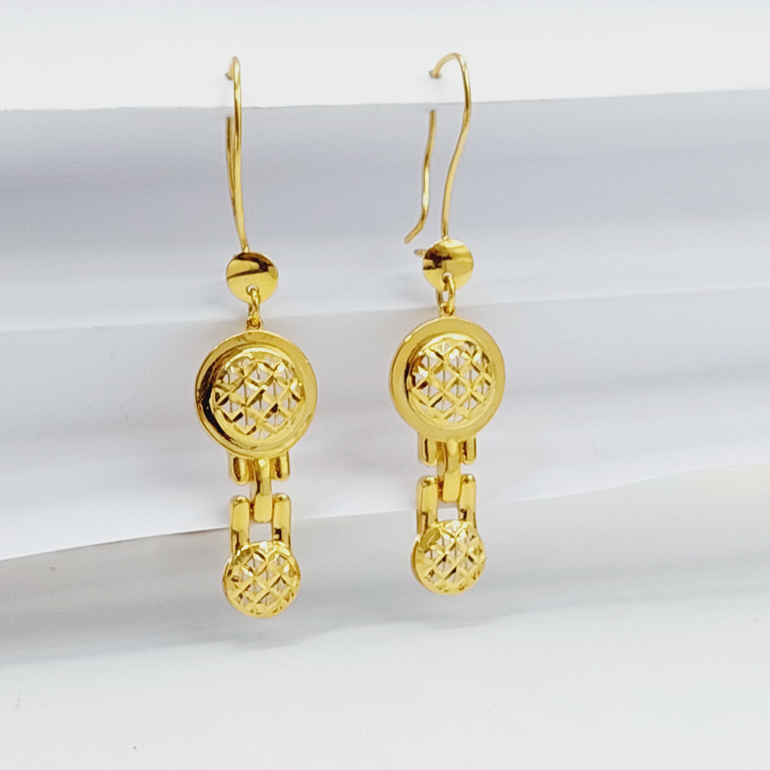 Deluxe Shankle Earrings  Made of 21K Yellow Gold by Saeed Jewelry-31098