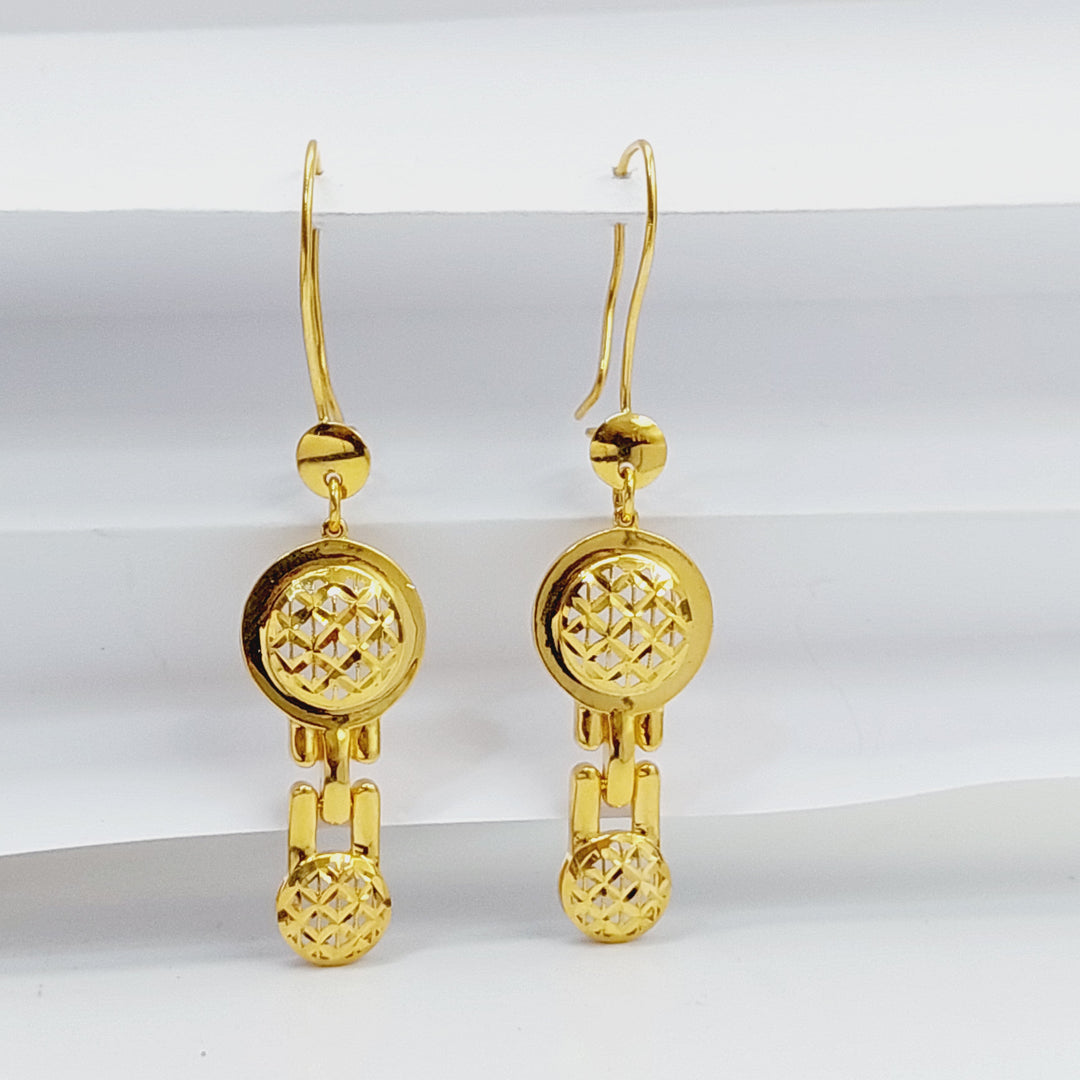 Deluxe Shankle Earrings  Made of 21K Yellow Gold by Saeed Jewelry-31098