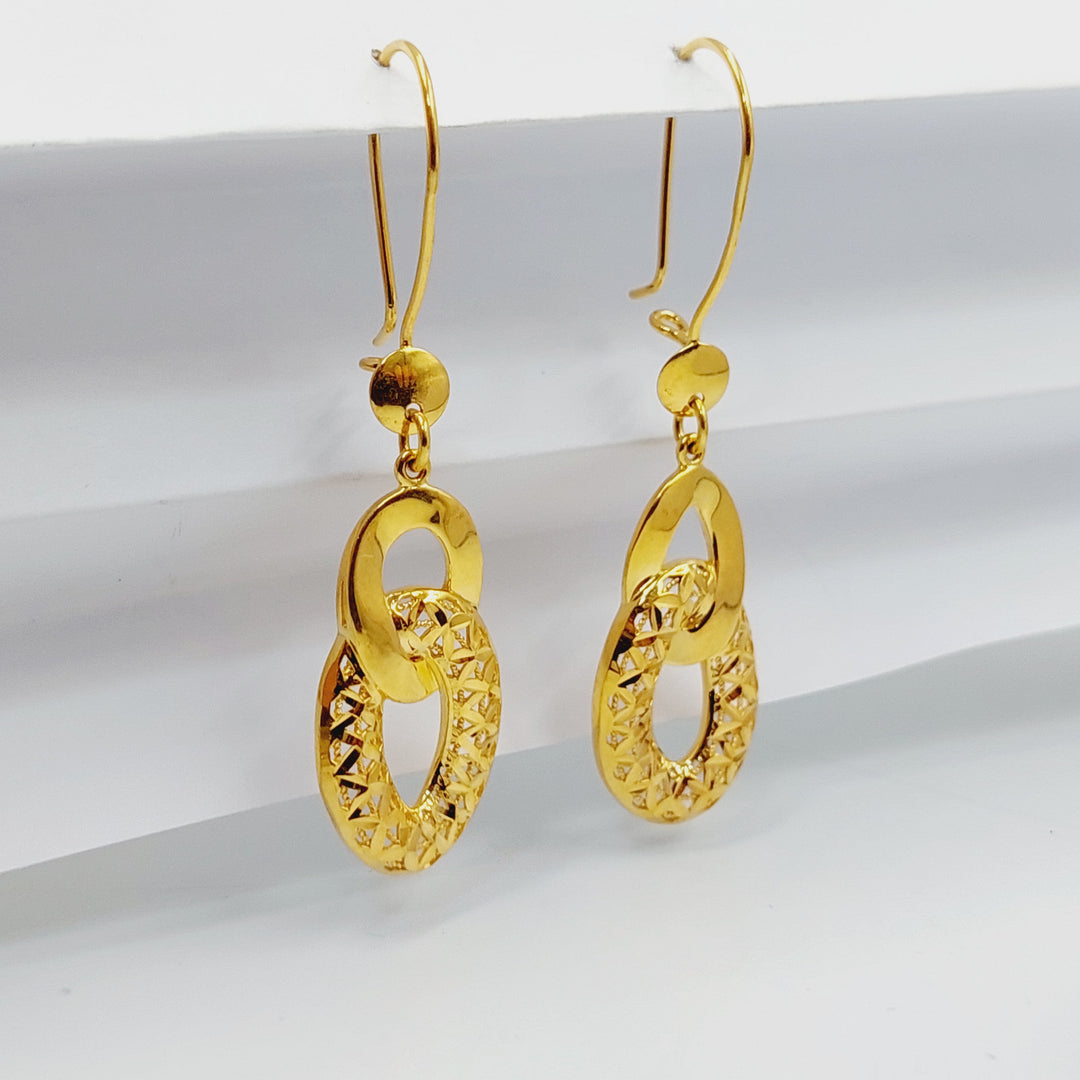 Deluxe Shankle Earrings  Made of 21K Yellow Gold by Saeed Jewelry-31099