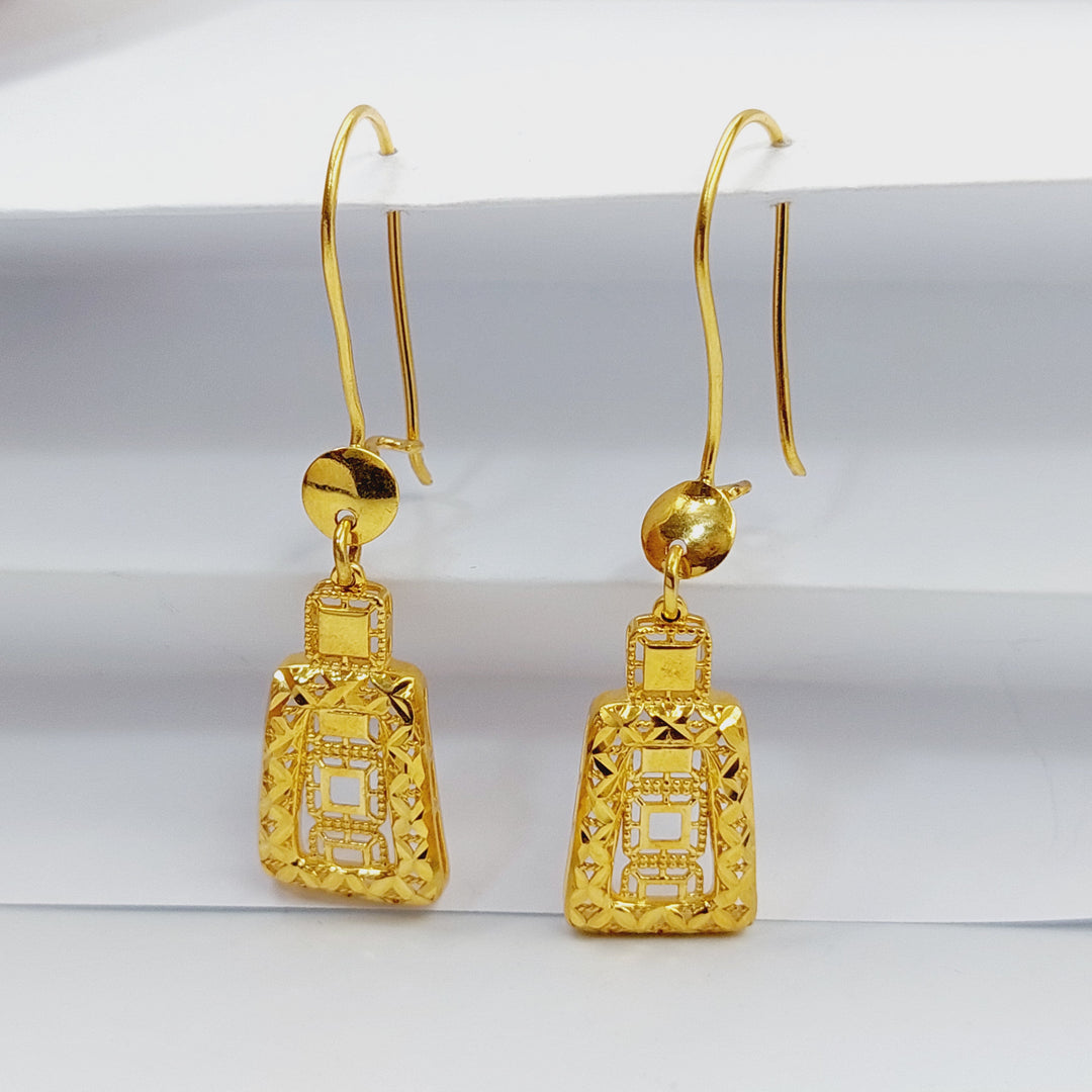 Deluxe Shankle Earrings  Made of 21K Yellow Gold by Saeed Jewelry-31100