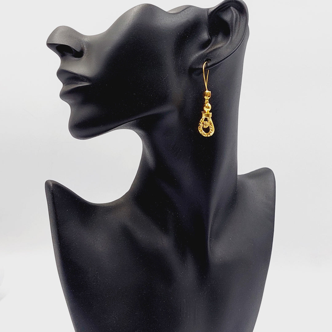 Deluxe Shankle Earrings  Made of 21K Yellow Gold by Saeed Jewelry-31102