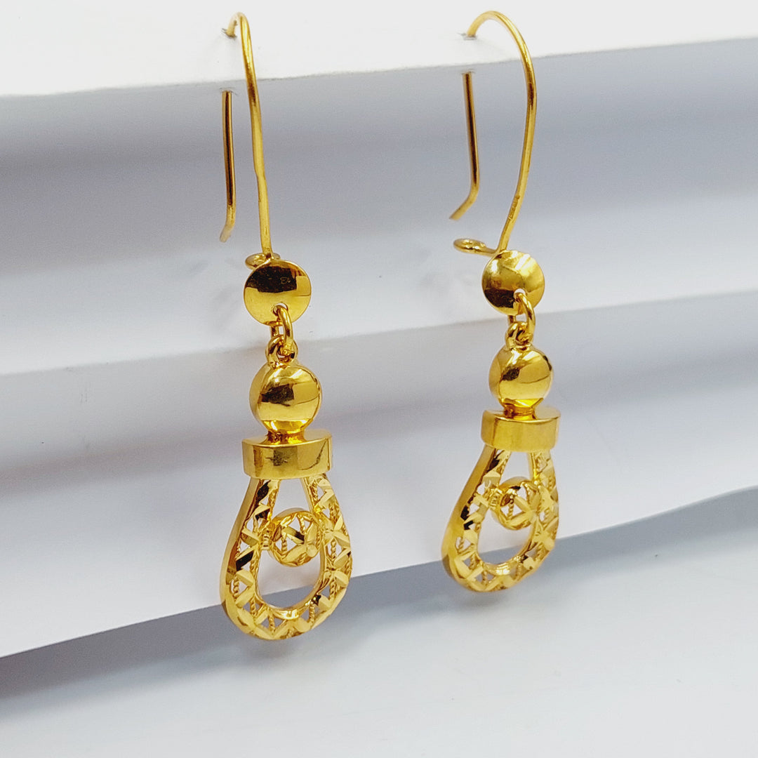Deluxe Shankle Earrings  Made of 21K Yellow Gold by Saeed Jewelry-31102