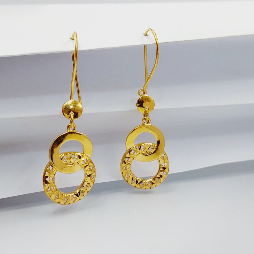 Deluxe Shankle Earrings  Made of 21K Yellow Gold by Saeed Jewelry-31103
