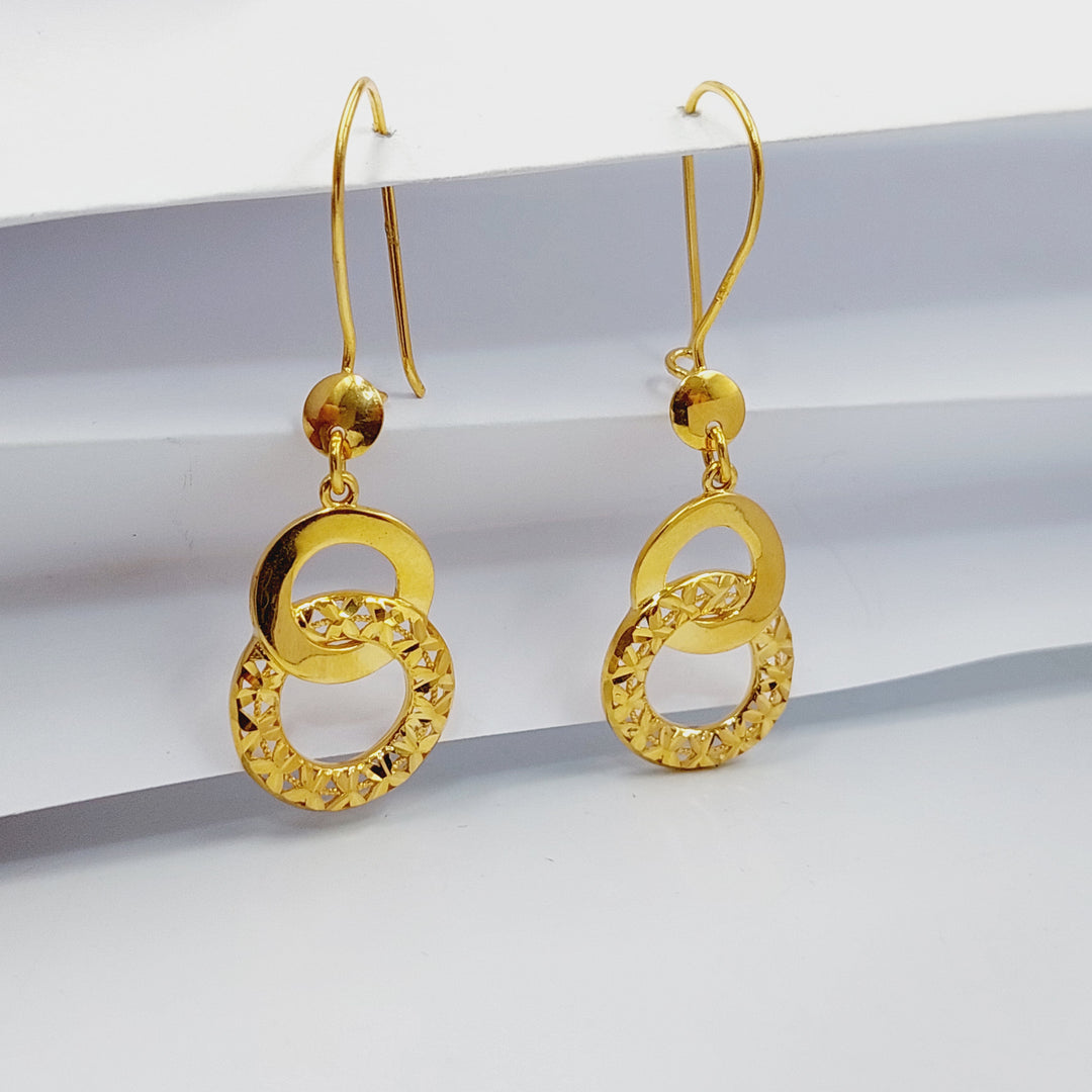 Deluxe Shankle Earrings  Made of 21K Yellow Gold by Saeed Jewelry-31103