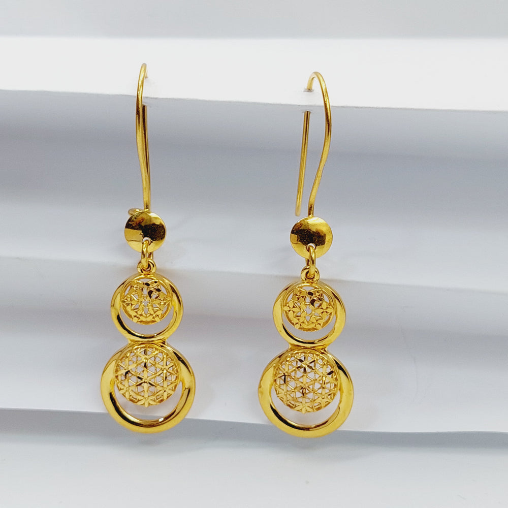Deluxe Shankle Earrings  Made of 21K Yellow Gold by Saeed Jewelry-31104