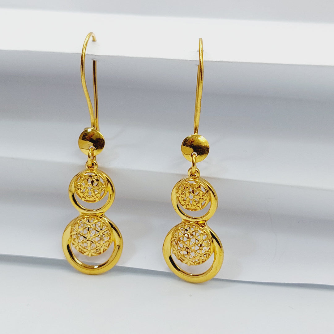 Deluxe Shankle Earrings  Made of 21K Yellow Gold by Saeed Jewelry-31104