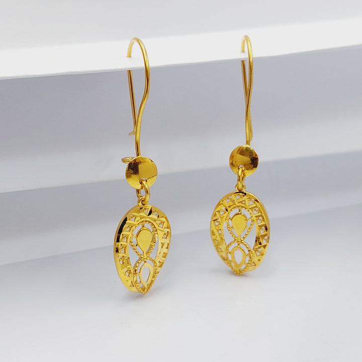 Deluxe Shankle Earrings  Made of 21K Yellow Gold by Saeed Jewelry-31106