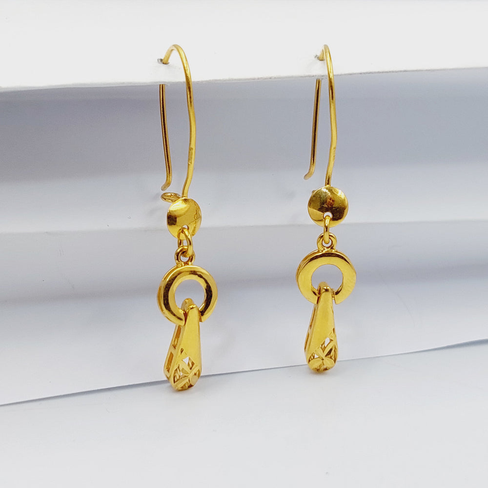 Deluxe Shankle Earrings  Made of 21K Yellow Gold by Saeed Jewelry-31108