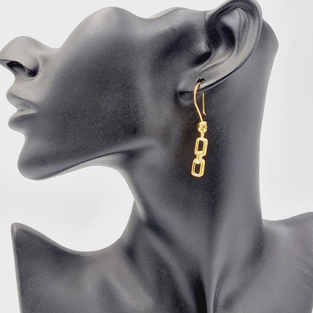 Deluxe Shankle Earrings  Made of 21K Yellow Gold by Saeed Jewelry-31109