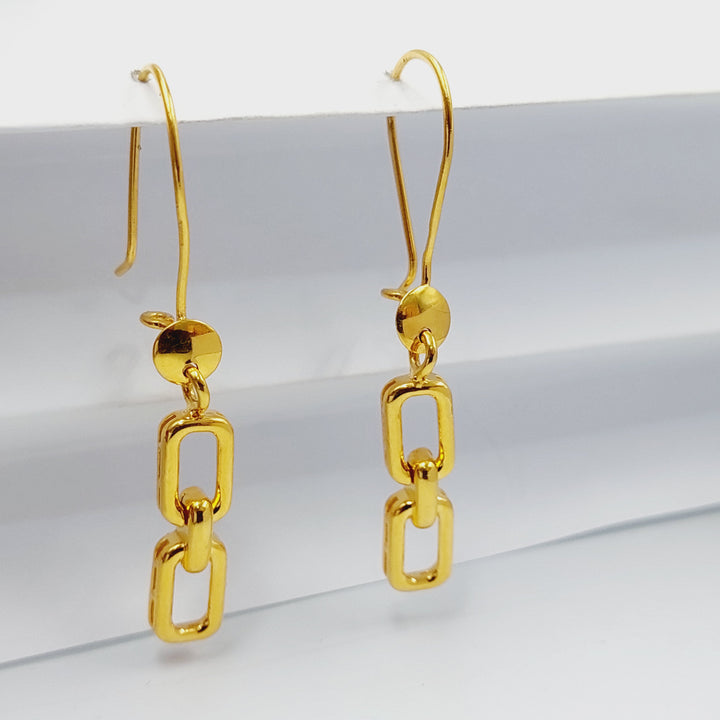 Deluxe Shankle Earrings  Made of 21K Yellow Gold by Saeed Jewelry-31109