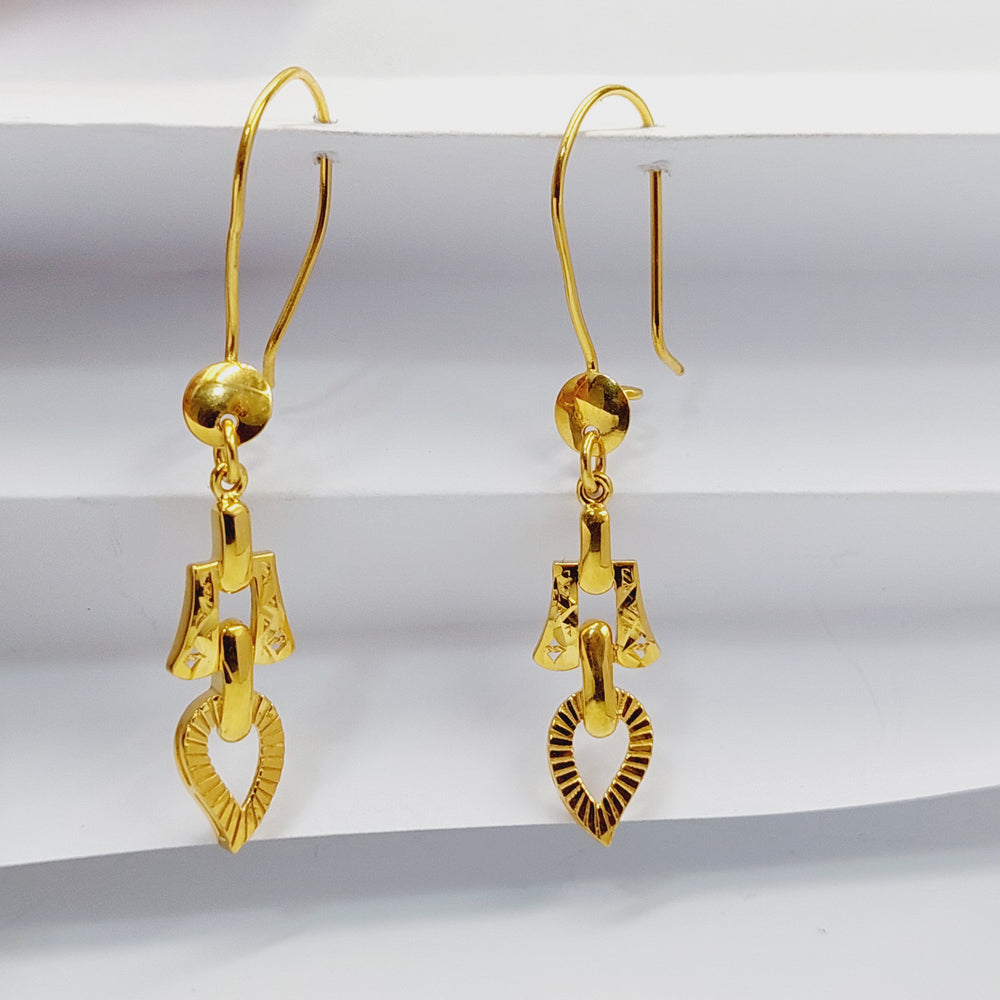 Deluxe Shankle Earrings  Made of 21K Yellow Gold by Saeed Jewelry-31111