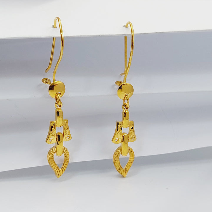 Deluxe Shankle Earrings  Made of 21K Yellow Gold by Saeed Jewelry-31111