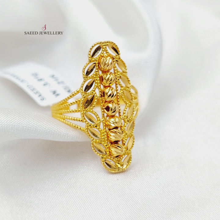 Deluxe Spike Ring  Made Of 21K Yellow Gold by Saeed Jewelry-30552