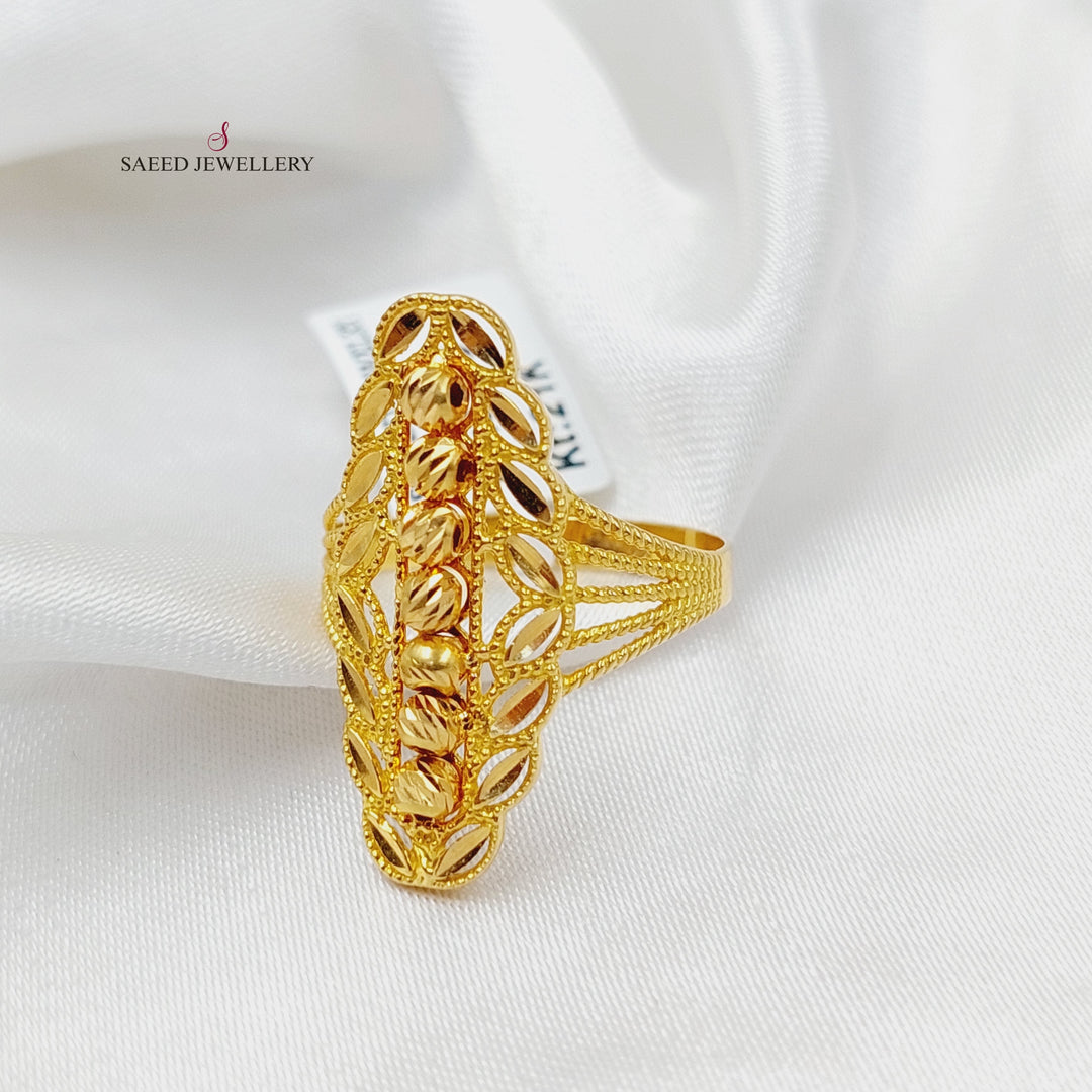 Deluxe Spike Ring  Made Of 21K Yellow Gold by Saeed Jewelry-30552