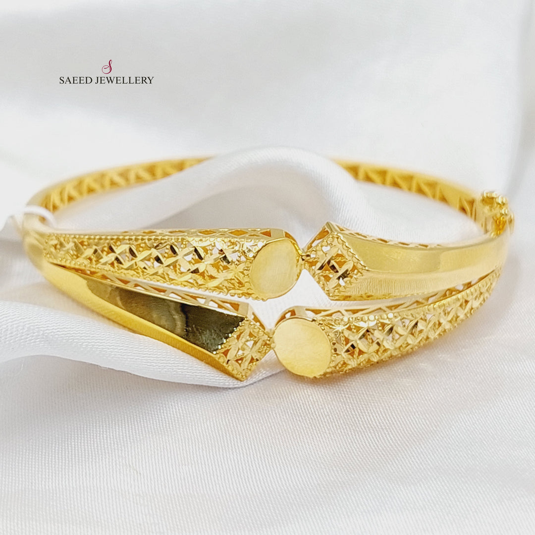 Deluxe Turkish Bangle Bracelet  Made of 21K Yellow Gold by Saeed Jewelry-31077