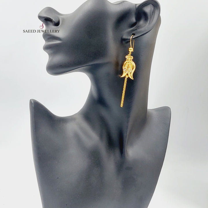 Deluxe Turkish Earrings  Made Of 21K Yellow Gold by Saeed Jewelry-30410
