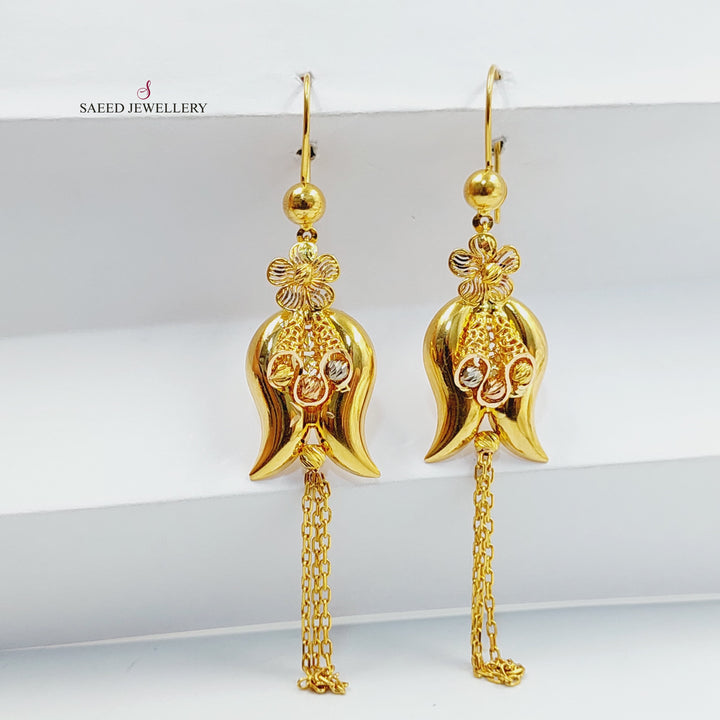 Deluxe Turkish Earrings  Made Of 21K Yellow Gold by Saeed Jewelry-30410