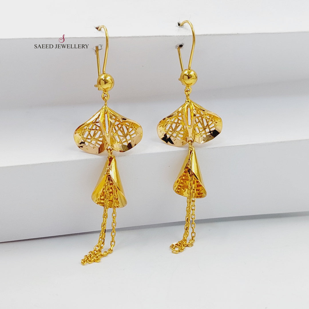 Deluxe Turkish Earrings  Made Of 21K Yellow Gold by Saeed Jewelry-30412