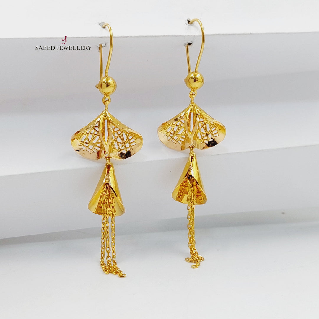 Deluxe Turkish Earrings  Made Of 21K Yellow Gold by Saeed Jewelry-30412