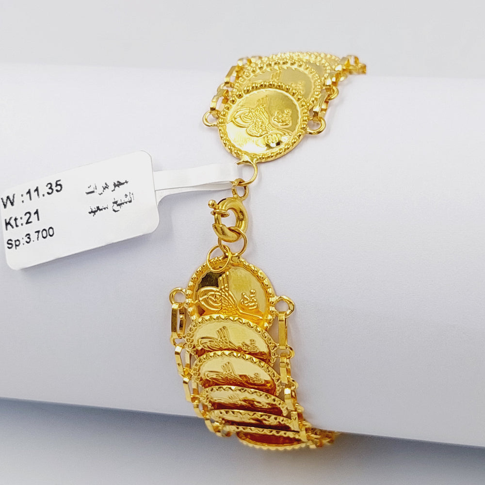 Eighths Bracelet  Made Of 21K Yellow Gold by Saeed Jewelry-29429