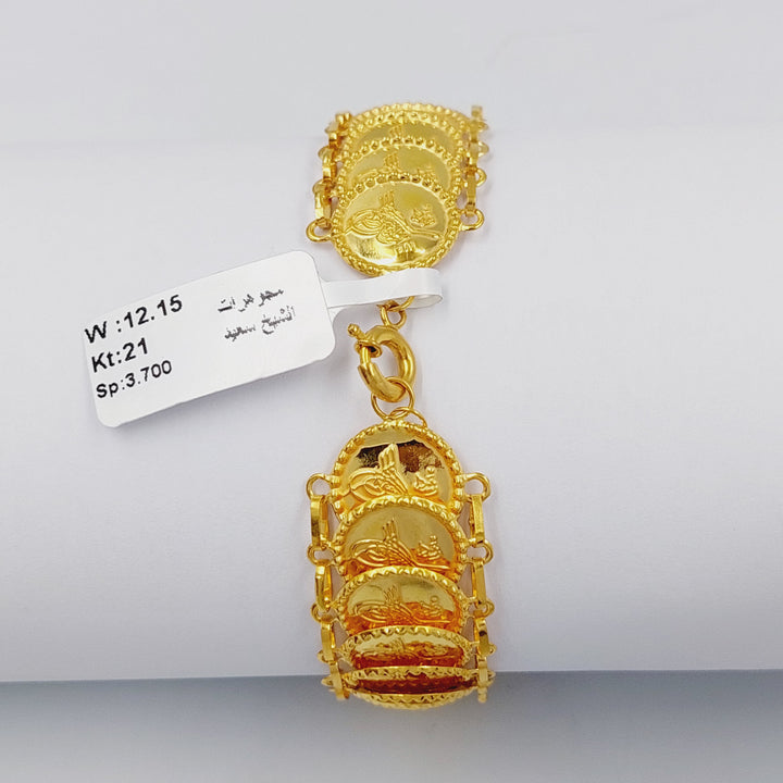 Eighths Bracelet  Made Of 21K Yellow Gold by Saeed Jewelry-29429