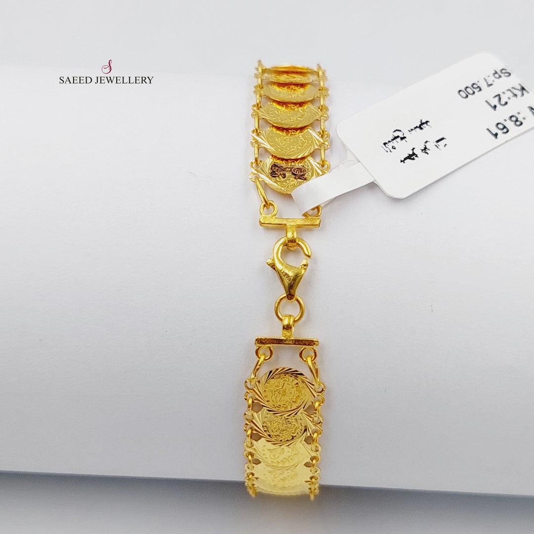 Eighths Bracelet  Made Of 21K Yellow Gold by Saeed Jewelry-29722