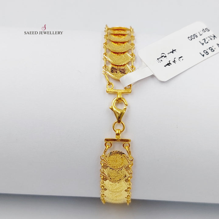 Eighths Bracelet  Made Of 21K Yellow Gold by Saeed Jewelry-29722