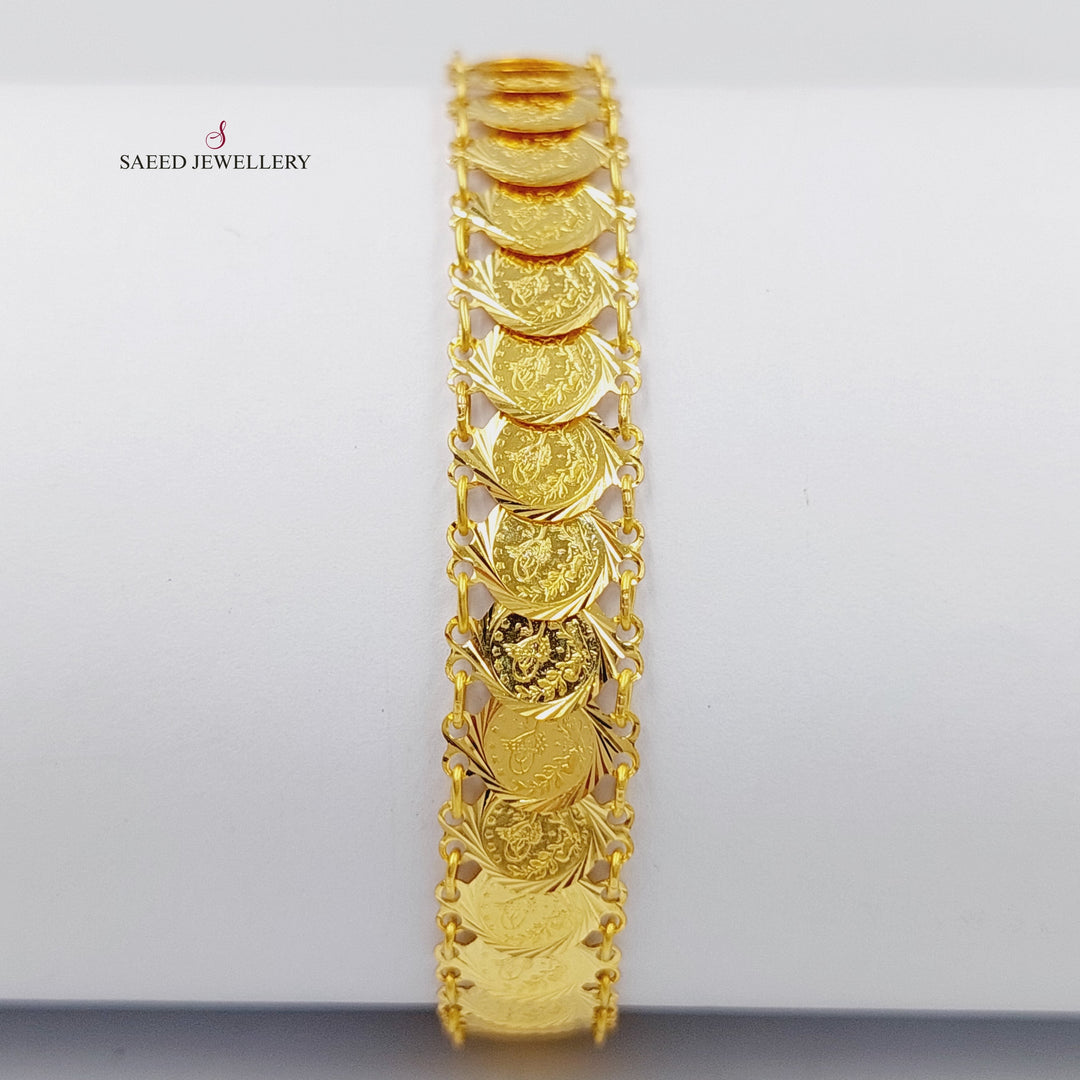 Eighths Bracelet  Made Of 21K Yellow Gold by Saeed Jewelry-29722