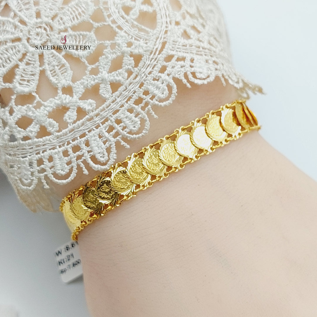 Eighths Bracelet  Made Of 21K Yellow Gold by Saeed Jewelry-29722